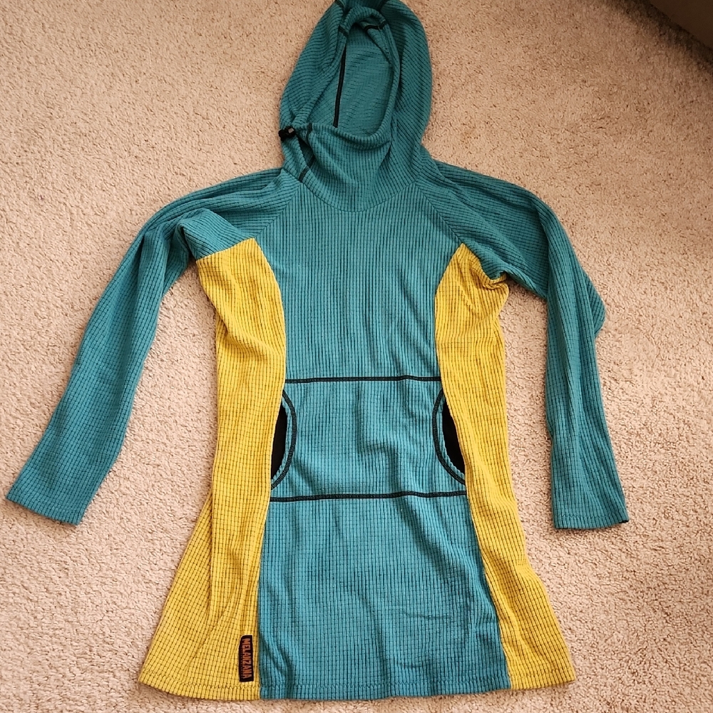 Melanzana Micro Grid Hoodie Dress - Size Small